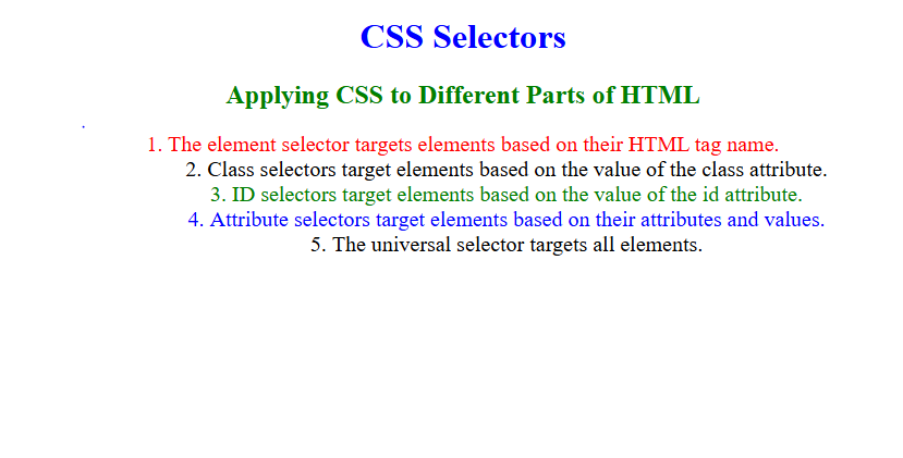 CSS Selectors preview